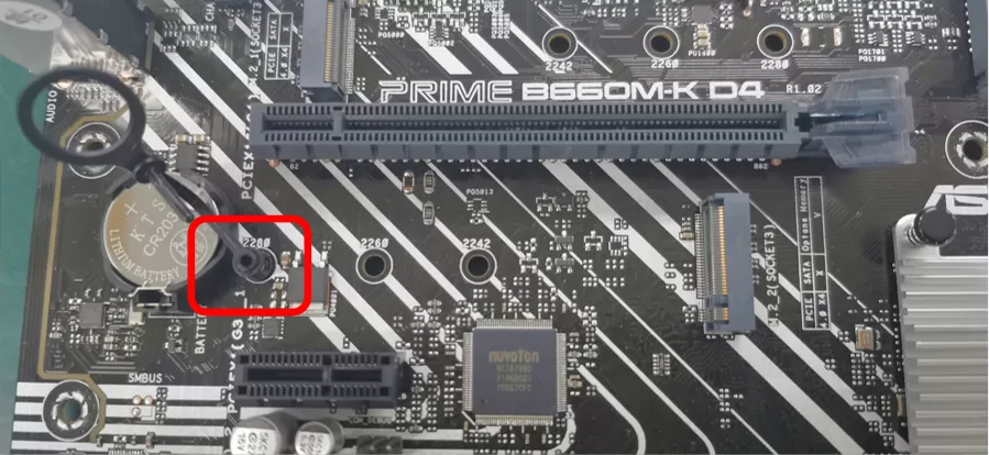 M.2 SSD（硬盘）的螺丝安装固定方法