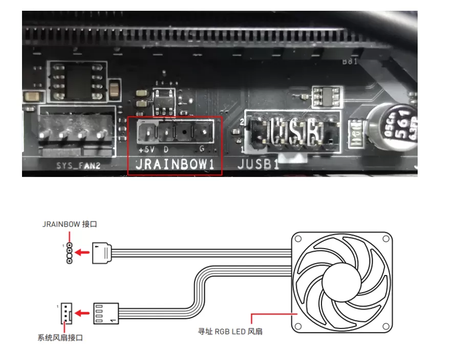 4pin 12V RGB风扇和3pin 5V ARGB风扇区别和安装接线注意事项